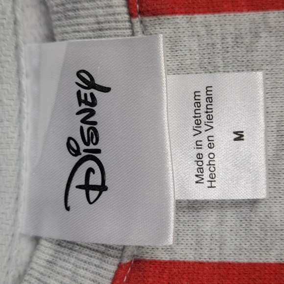 Disney Mickey Mouse big face graphic spellout logo med gray pullover sweatshirt - Picture 4 of 5